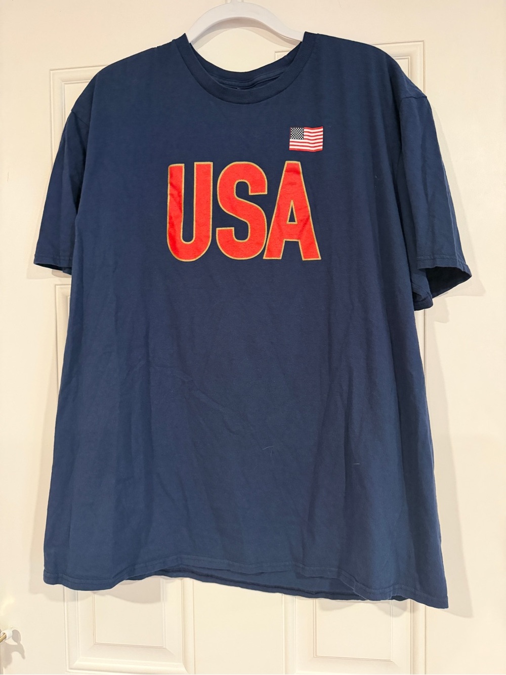 Navy Short-Sleeve USA Graphic Tee